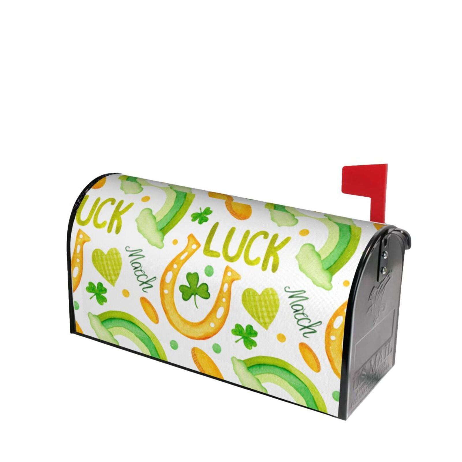 Xecao St Patrick's Day1 for Mailbox Cover with Magnetic Strips, Waterproof and Sunscreen, Adds a Decorative Touch to Your Garden Yard.