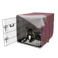 thumbnail image 5 of Colorful Dog Crate Cover, Happy Floral Scene Pattern of Simplistic Petals Botanical Details, Easy to Use Pet Kennel Cover Small Dogs Puppies Kittens, 7 Sizes, Orange Purple and Pink, by Ambesonne, 5 of 6