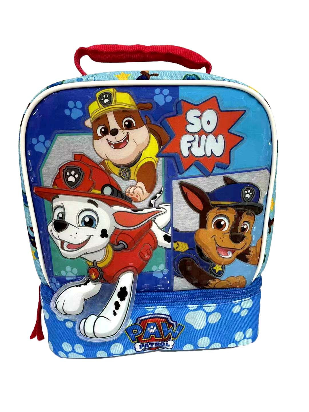 Paw Patrol Lunch Box with the Whole Gang on Front Details about   New Water holder side 