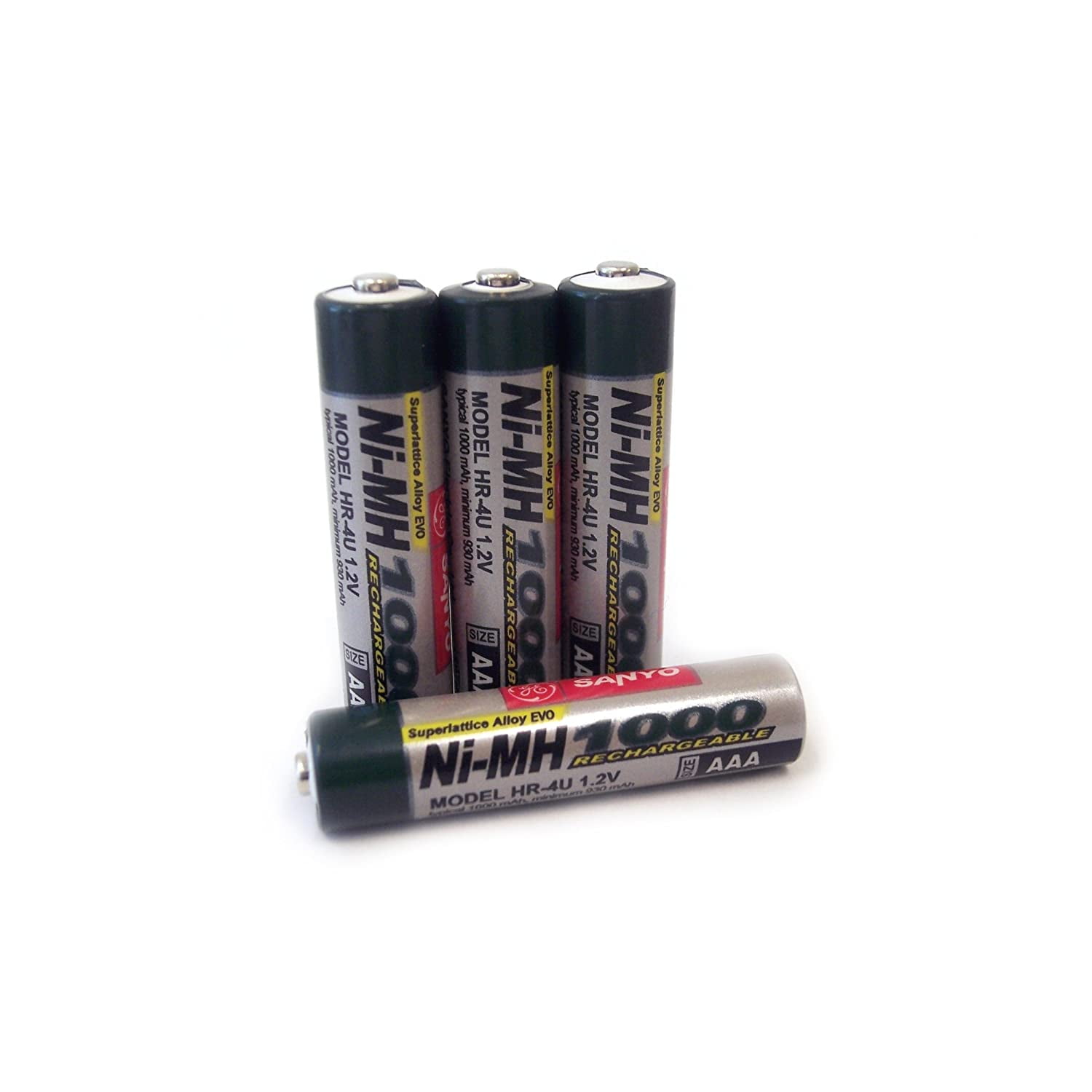 Sanyo 1,000 mAh AAA NiMH Rechargeable Batteries 4Pack (Discontinued by