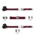 thumbnail image 1 of Airplane 2 Point Burgundy Retractable Bench Seat Belt Kit with Bracketry & 3 Belts for 1974-1983 Jeep Cherokee, 1 of 1