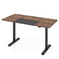 thumbnail image 1 of Giantex Electric Height Adjustable Standing Desk, Ergonomic Stand Computer Workstation, Brown, 1 of 6