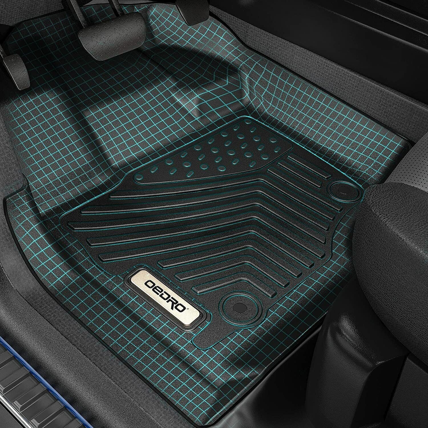 RVNI Car Floor Mats Liners 3D TPE Rubber for 2021-2023 Hyundai Elantra Sedan All Weather