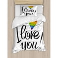 thumbnail image 3 of Pride Duvet Cover Set Queen Size, I Love You Letters with Polygonal Effect Rainbow Color Heart Gay Lesbian Couples, Decorative 3 Piece Bedding Set with 2 Pillow Shams, Multicolor, by Ambesonne, 3 of 3