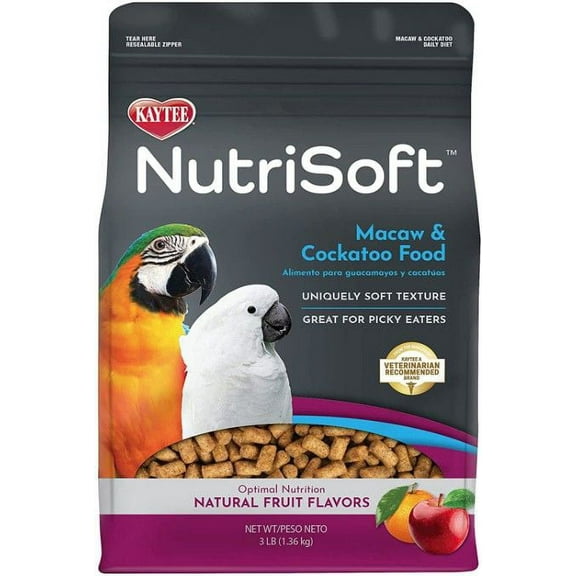 Kaytee NutriSoft Macaw and Cockatoo Food [Bird, Food] 3 lb
