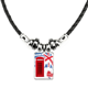 thumbnail image 1 of gran bretaña, londres, reino unido, pabellón rojo cabina telefónica collar a mano colgante de cuerda de cuero Unbranded M, 1 of 3