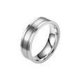 thumbnail image 3 of Frosted Surface Anti-Scratch Not Fading Stainless Steel Couple Titanium Steel Ring, 3 of 9