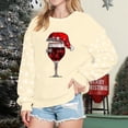 thumbnail image 2 of Christmas Graphic Sweatshirt For Women Round Neck Pullover Crewneck Festive Print Casual Top Soft Comfortable Holiday Sweater, 2 of 2