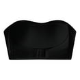 thumbnail image 4 of FUNUONY Push Up Strapless Bra Seamless Strapless Bra Front Closure Push Up Strapless Bras for Women Women Front Closure Single Layer Wireless Bra (1Pc) Black 32, 4 of 4