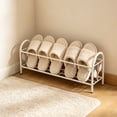 thumbnail image 5 of Shoe Rack Floor Standing for Bathroom Entryway Space Saving Metal Shoe Storage with Drainage Grids No Drill, 5 of 6