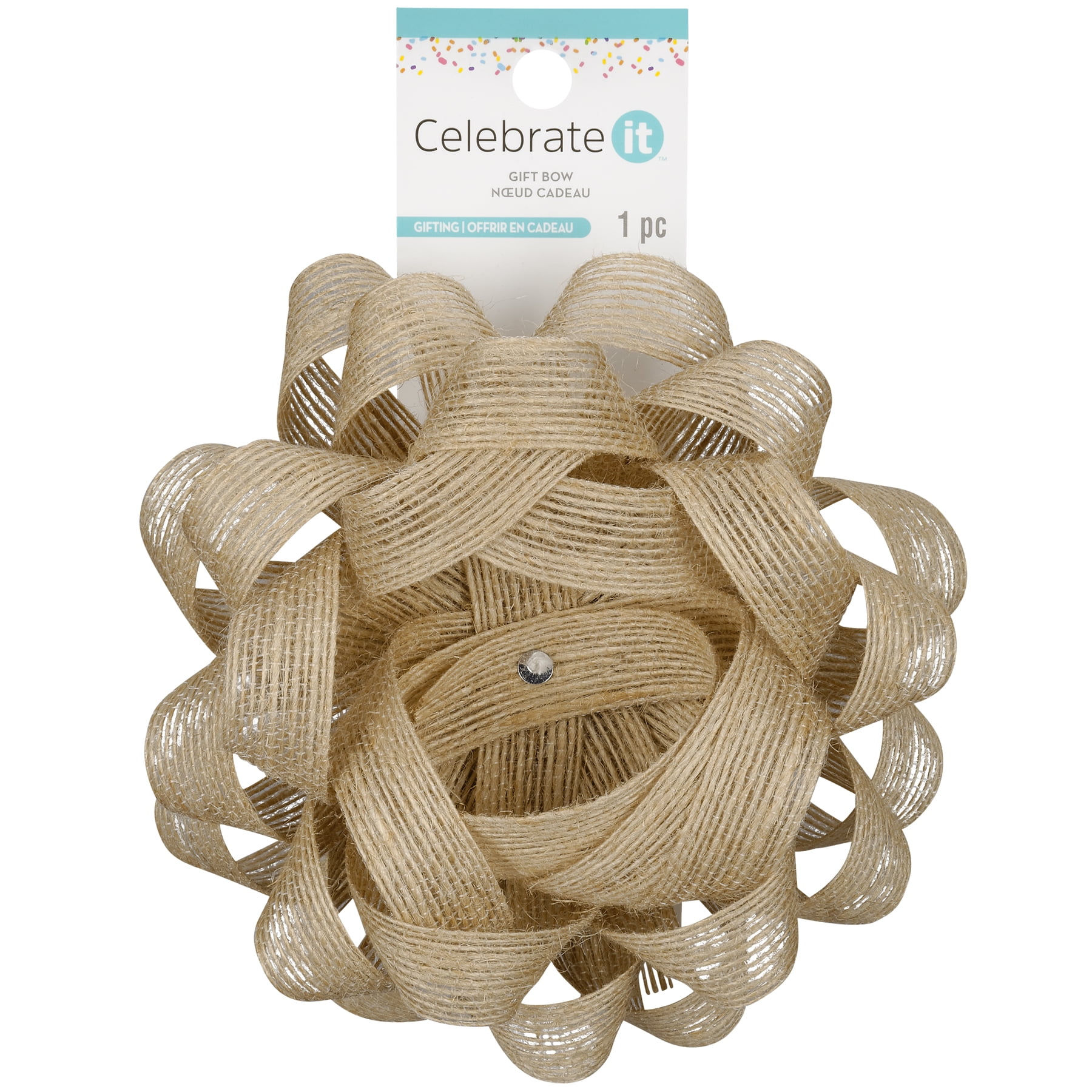 12 Pack: 5.75" Burlap Gift Bow by Celebrate It
