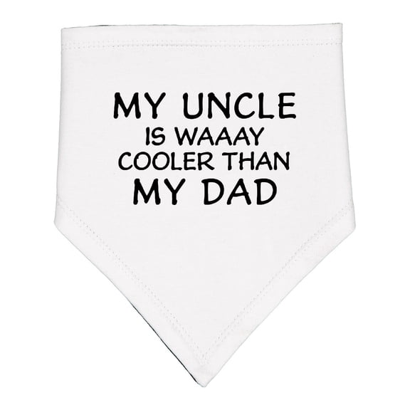 Inktastic My Uncle is Waaay Cooler Than My Dad Baby Bandana Bib