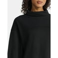 thumbnail image 4 of Time and Tru Women's Ottoman Ribbed Pullover Top with Long Sleeves, Size XS-XXXL, 4 of 5