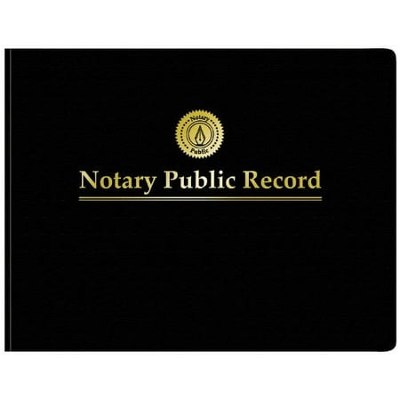 Adams Notary Public Record Journal, 11 x 8.5 Inches, 6 Entries Per Page, 63 Pages Per Book, Black (AFR90)