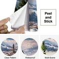 thumbnail image 4 of Peel and Stick Wallpaper winter townscape snowy rooftops medieval village Umbria central Italy Modern Art Wall Mural Decor Self Adhesive and Removable 69in x 98in, 4 of 8