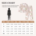 thumbnail image 4 of Pajama Sets for Women 2 Pcs, Cute rabbit white a Button Down Long Sleeve Sleepwear Lounge PJ Sets, 4 of 6