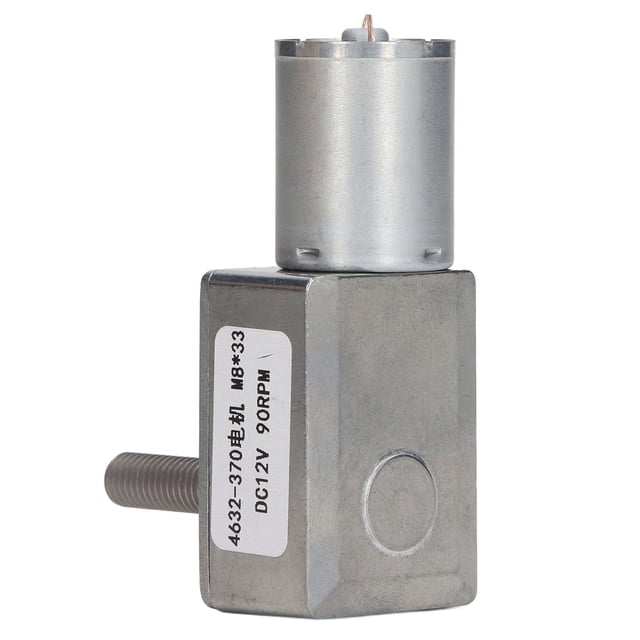 Gear Motor, DC12V DC Reduction Motor 4632-370 90RPM M8 X 33mm High Accuracy Portable For Small Winch
