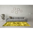 thumbnail image 3 of Ahgly Company Machine Washable Indoor Rectangle Abstract Yellow Modern Area Rugs, 5' x 7', 3 of 4