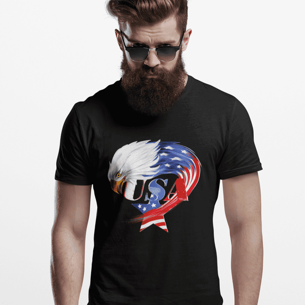 American Eagle Shirts for Men American Flag Patriotic Shirts 4th