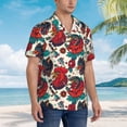 thumbnail image 6 of Uemuo Chicken Printed Regular Fit Short Sleeve Casual Hawaiian Shirt for Men,Aloha shirt,Tropical shirt,Floral print shirt,Vacation Beach shirt-X-Large, 6 of 9