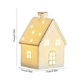 thumbnail image 2 of 2025 Ceramic Christmas Luminous House Decoration - White Ornament Festive Home Figurine with Warm Light for Holiday Xmas Scene Decor, Night Light, 2 of 5