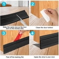 thumbnail image 4 of 2Pack Under Door Draft Stopper, Home Essentials, Weather Stripping Door Seal, Bottom of Door Sweep, Garage Window Blocker Noise Dust Insulation Draft Guard, 39" L, Black, 4 of 14