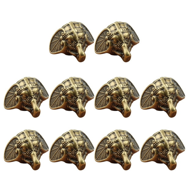 Frcolor Legs Box Decorative Boxes Foot Legs Metal Brass Wood Jewelry