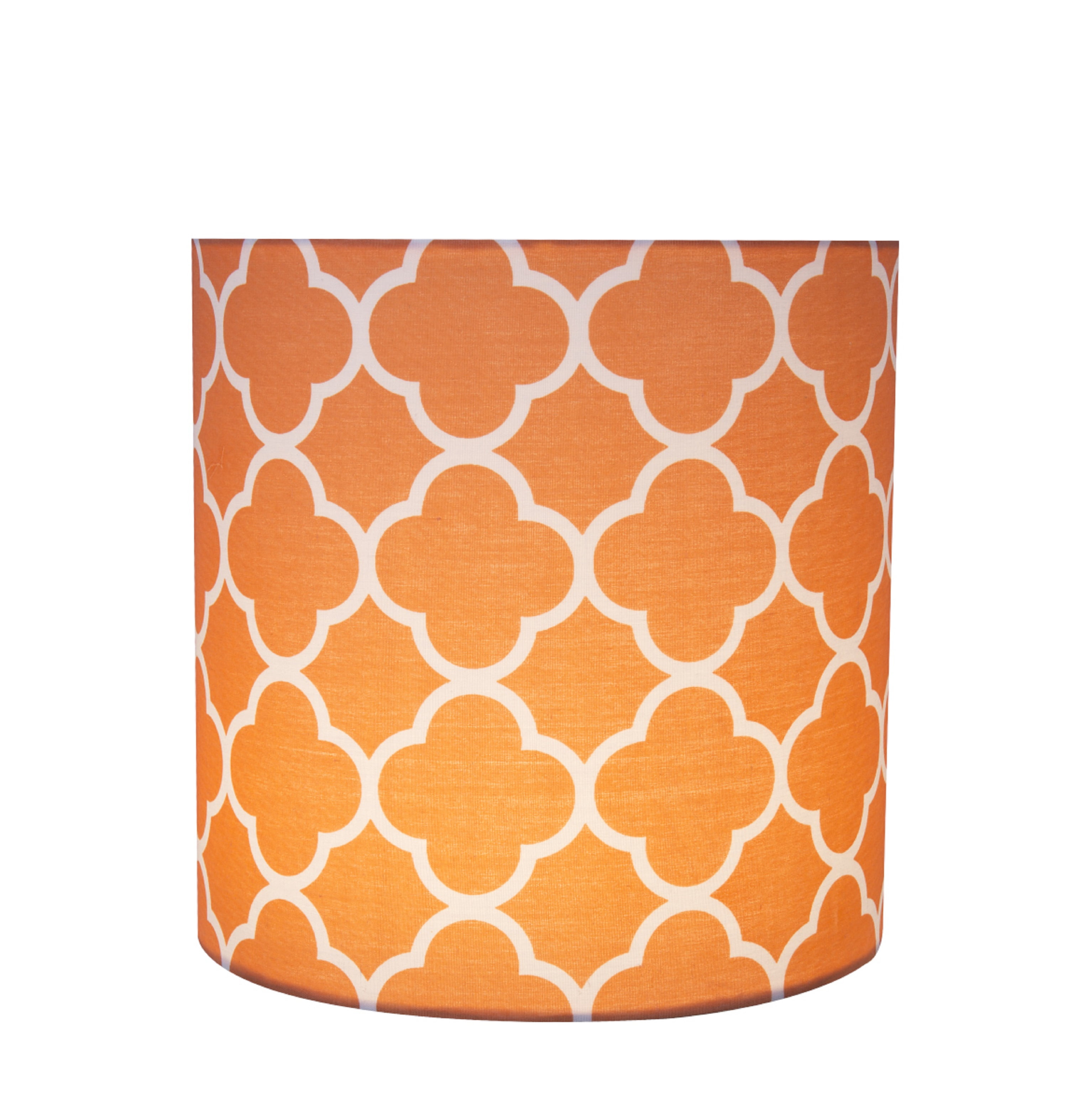 Aspen Creative 31125 Transitional Drum (Cylinder) Shaped Spider Construction Lamp Shade in Orange, 8" wide (8" x 8" x 8")