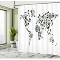 thumbnail image 4 of Ambesonne Auto Mechanic Shower Curtain, Car Parts World Map, 69"Wx75"L, Multicolor, 4 of 4