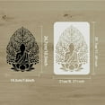 thumbnail image 2 of 1 pc Buddha and Tree Stencil 29.7x21cm Reusable Buddha Stencil for Painting Sitting Buddha Stencil Buddha Pattern Stencil for Painting on Wall Canvas Furniture and Paper, 2 of 7