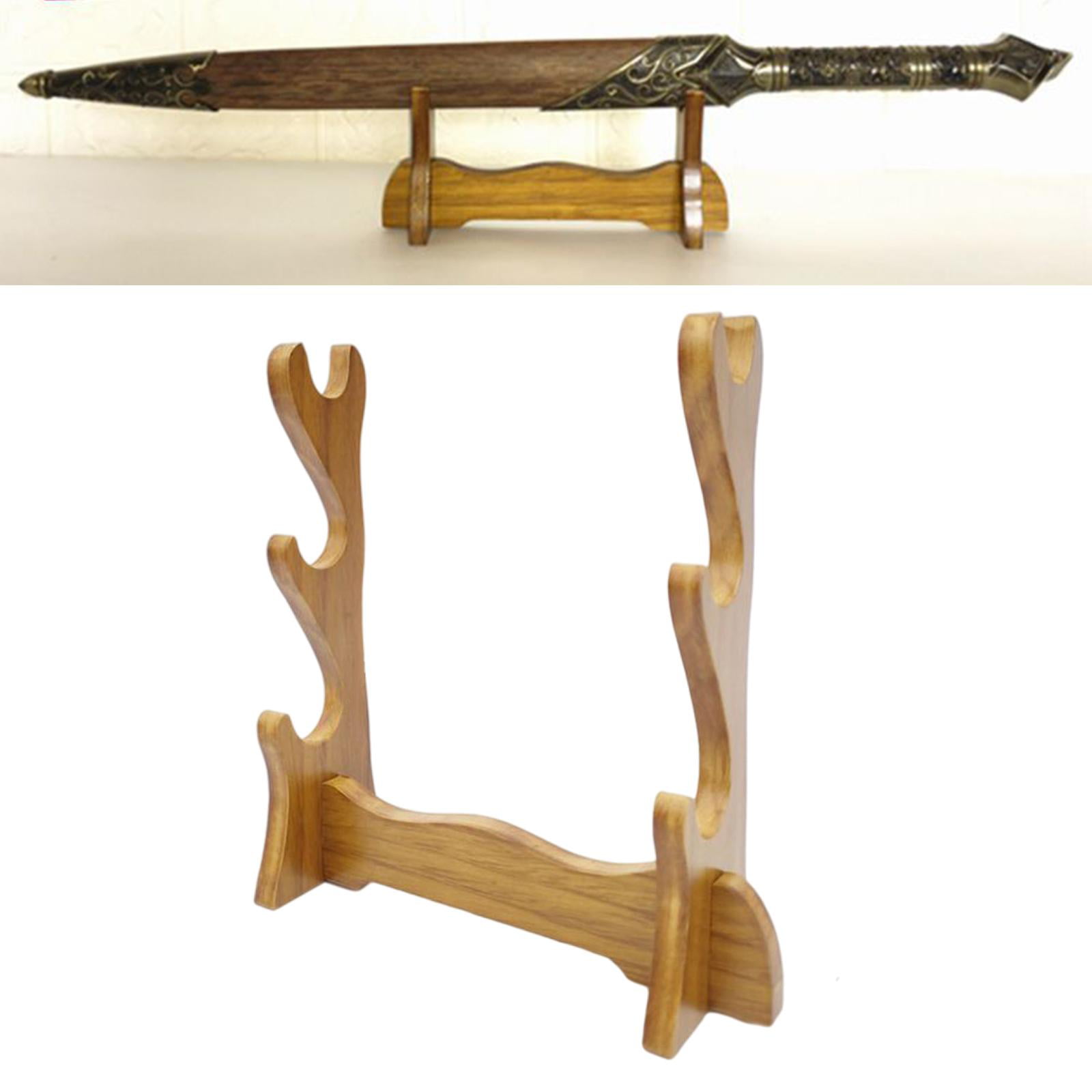 Wood Display Holder Table Desk Stand for Samurai Sword Katana Wakizashi Tanto 