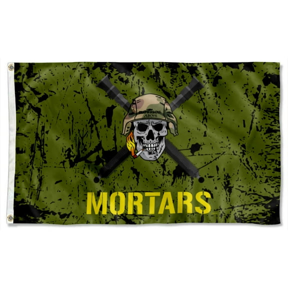 Cayyon Mortars Skull Flag 3x5Feet Military Banner with 2 Brass Grommets