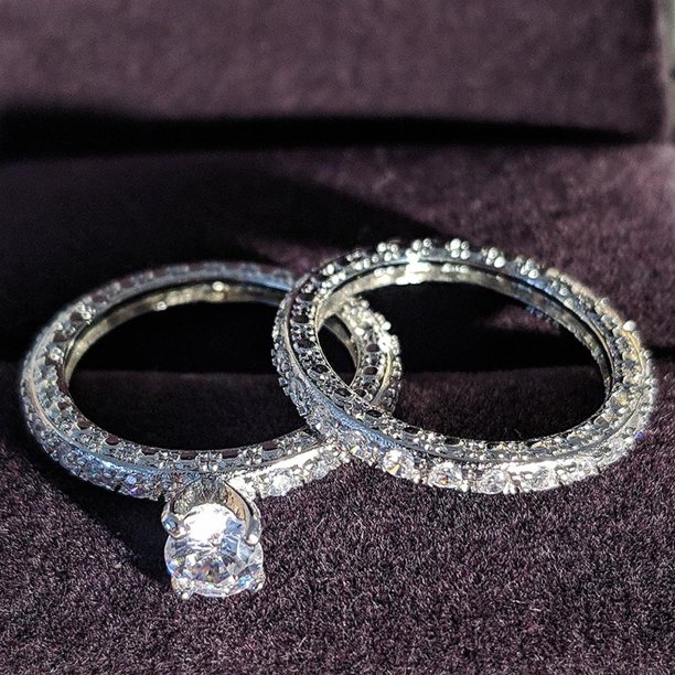 2023 nuevos anillos de boda grandes de lujo de Color plateado para mujeres nupciales compromiso dedo fiesta regalo diseñador joyería R4428 Tan Jianjun unisex