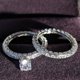 thumbnail image 1 of 2023 nuevos anillos de boda grandes de lujo de Color plateado para mujeres nupciales compromiso dedo fiesta regalo diseñador joyería R4428 Tan Jianjun unisex, 1 of 2