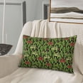 thumbnail image 5 of Naloa Green Cacti And Red Chili Pillowcase, Throw Pillowcase, Wrinkle-Free, Stain-Resistant with Hidden Zipper for Bedroom Sofa-14"x20", 5 of 6