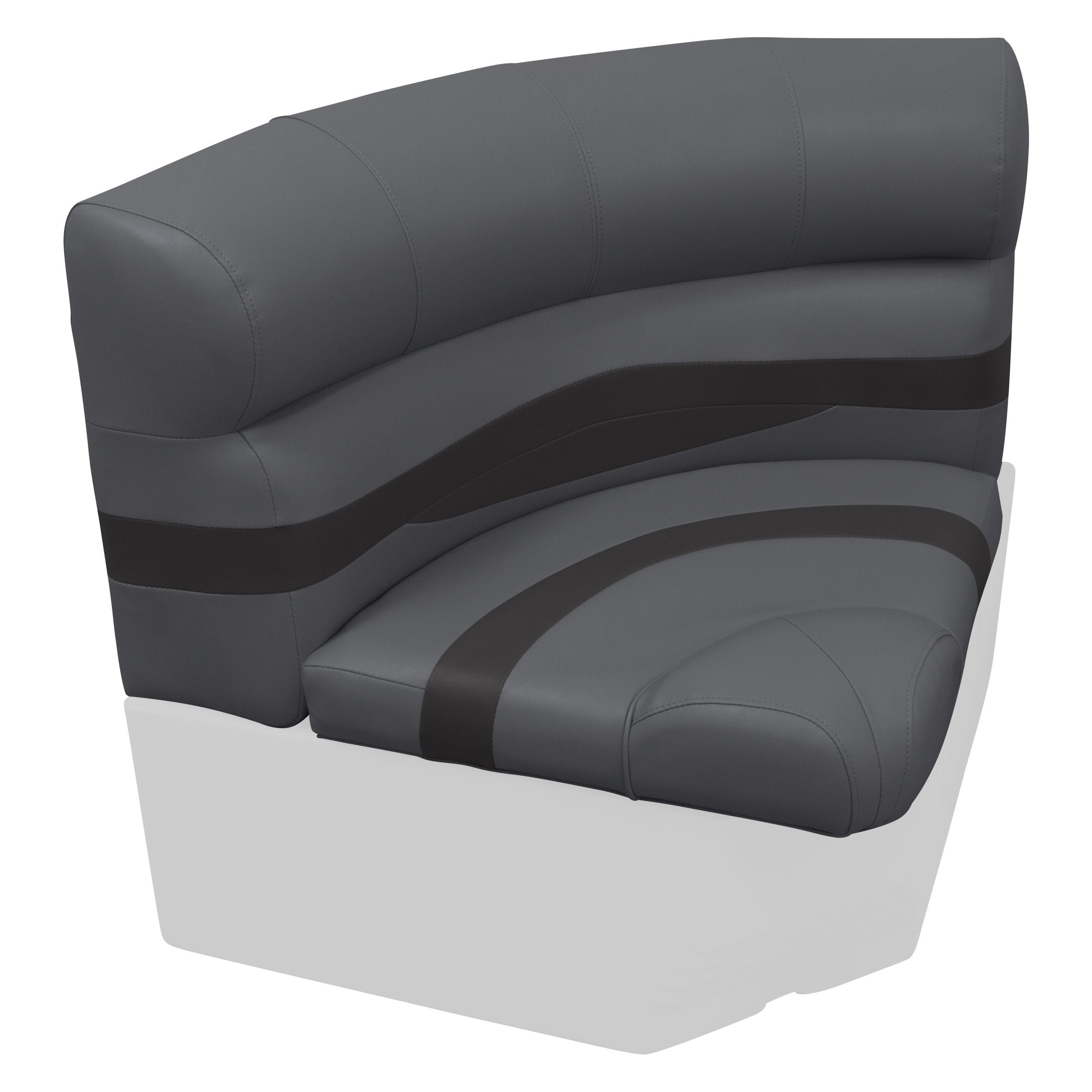 Wise BM11028-1890 Premier Series Pontoon 28" Radius Corner Cushion Set - Slate / Dark Neutral