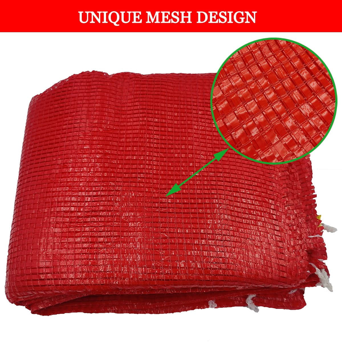 8 Pcs Large Mesh Produce Bags - 60lbs Mesh Vegetable Bags Reusable Washable Mesh Storage Bag Breathable Produce Bags Onion Storage With Drawstring for Potato Onion Citrus Fruits, Red