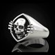 thumbnail image 2 of Anillos de calavera para hombres, joyería gótica, anillos de corazón Punk para parejas, niñas, mujeres, aleación de diamantes de imitación, motorista de fiesta Y2K JAMW Sencillez, 2 of 5
