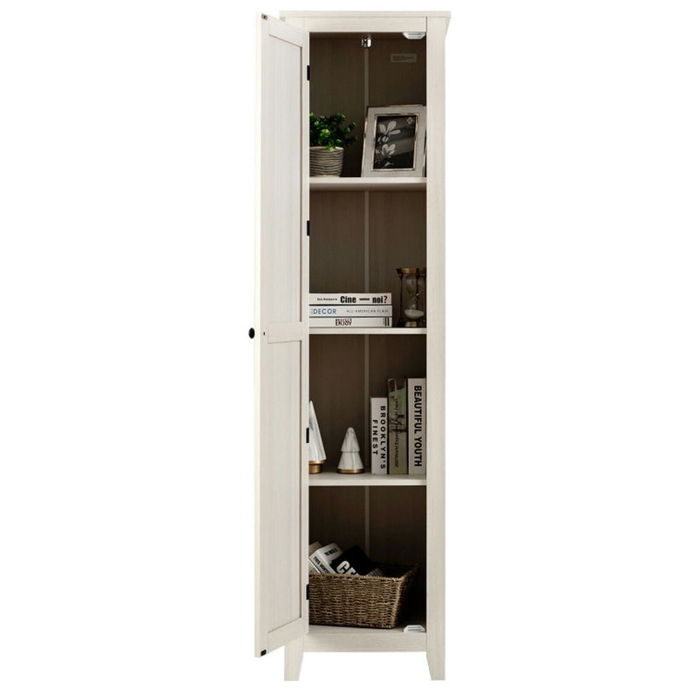 Finihen Bathroom Storage Cabinet, Bathroom Floor Cabinet, Linen Tower Bathroom Storage Cabinet Tall Slim Side Organizer with Shelf, for Bathroom, Living Room, Bedroom, Kitchen, White Finihen Bathroom Storage Cabinet, Bathroom Floor Cabinet, Linen Tower Bathroom Storage Cabinet Tall Slim Side Organizer with Shelf, for Bathroom, Living Room, Bedroom, Kitchen, White