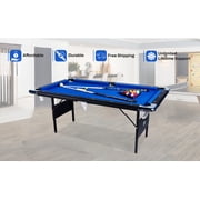 RACK Vega 6-Foot Folding Billiard/Pool Table (Blue)