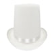 thumbnail image 1 of Sombrero de copa, cómodo y creativo, accesorio de disfraz para espectáculos de rol. Blanco, 1 of 6