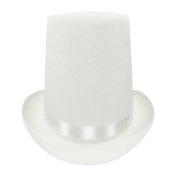 Sombrero de copa, cómodo y creativo, accesorio de disfraz para espectáculos de rol. Blanco