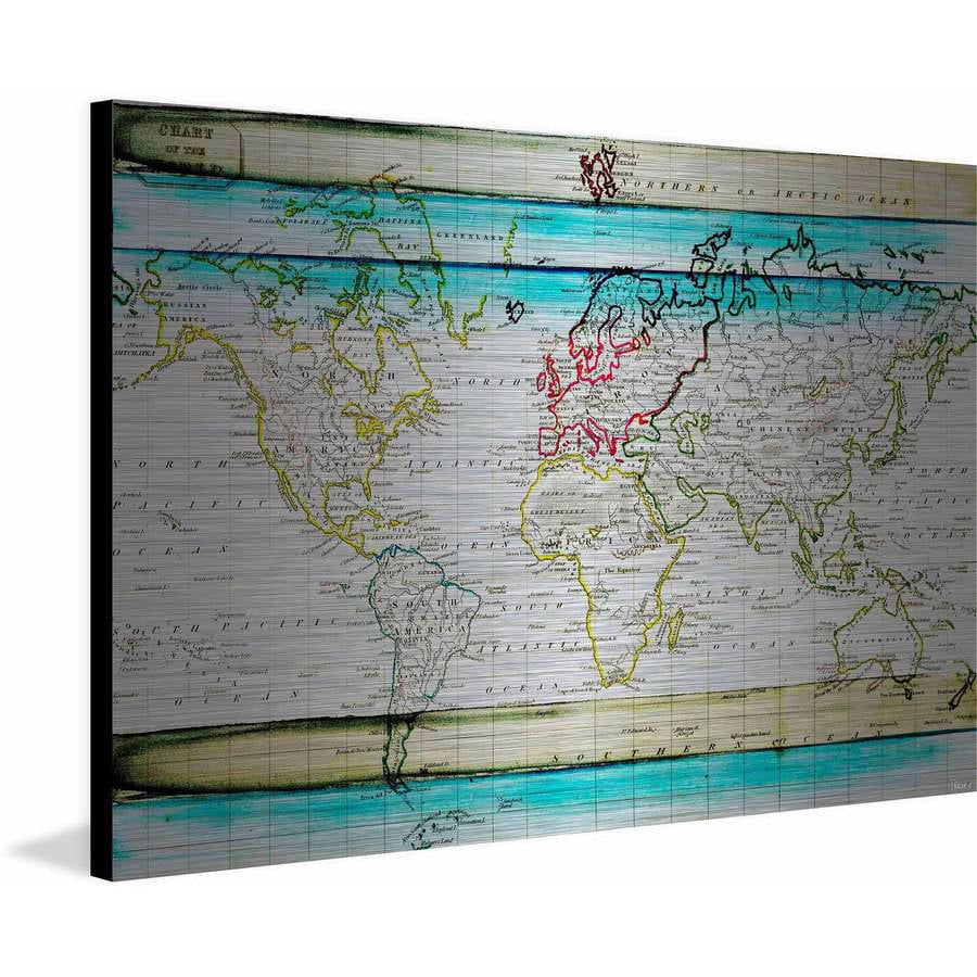 Parvez Taj  'Jet Setting' Painting Print on Brushed Aluminum 18 x 12