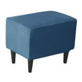 thumbnail image 6 of Rectangle Ottoman Cover, Velvet Ottoman Slipcovers Stretch Footstool Protector Covers Square Storage Ottoman Slipcover for Living Room -Dark Green-Small, 6 of 31