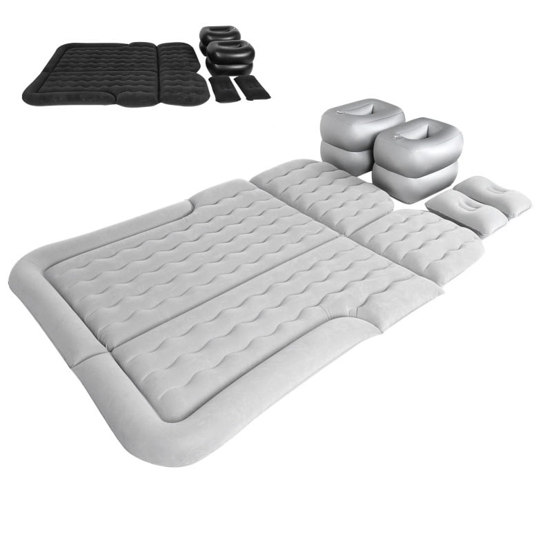 1 Set Universal Car Travel Inflatable Bed 174x126cm/68.5x49.6in Auto Back Seat Trunk Mattress Air Bed Pillow For