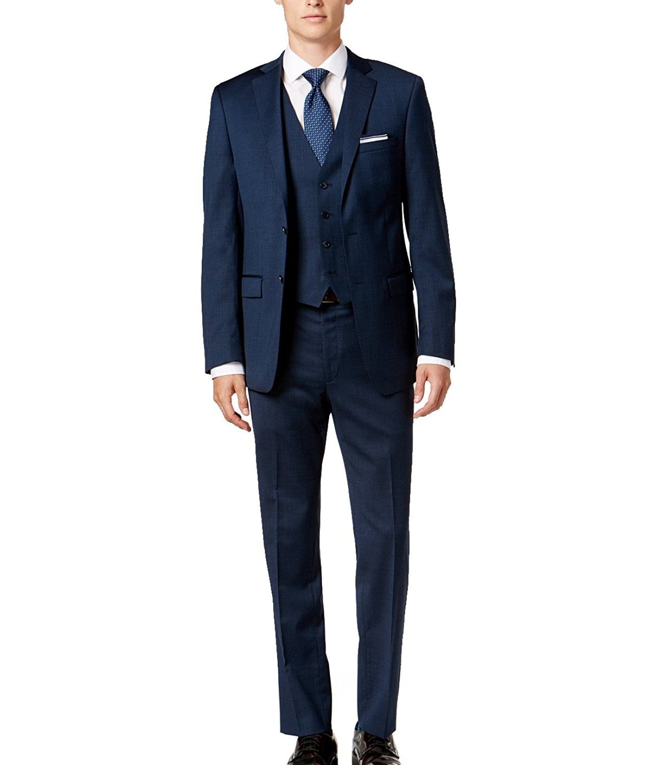 Caravelli Men's 60560 3-Piece Single Breasted Slim Fit Vested Suit ...