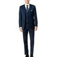 thumbnail image 2 of Caravelli Men's 60560 3-Piece Single Breasted Slim Fit Vested Suit. Midnight Blue - 46R, 2 of 12