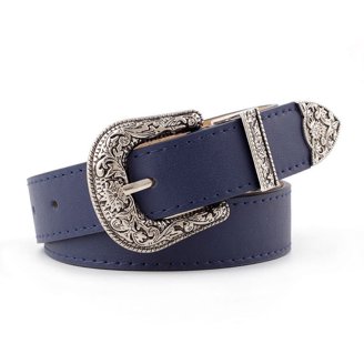 1717 Women Leather Belts Ladies Vintage Western Design Black Waist Belt Women Leather Belts Ladies Vintage Western Design Black  main image 4