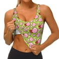thumbnail image 3 of Lsque Lips blowing bubble gum Printed Women'S Sports Bra, Compression, Moisture Wicking, High-Impact Sports Bra For Women,Supportive sports bra-XX-Large, 3 of 8