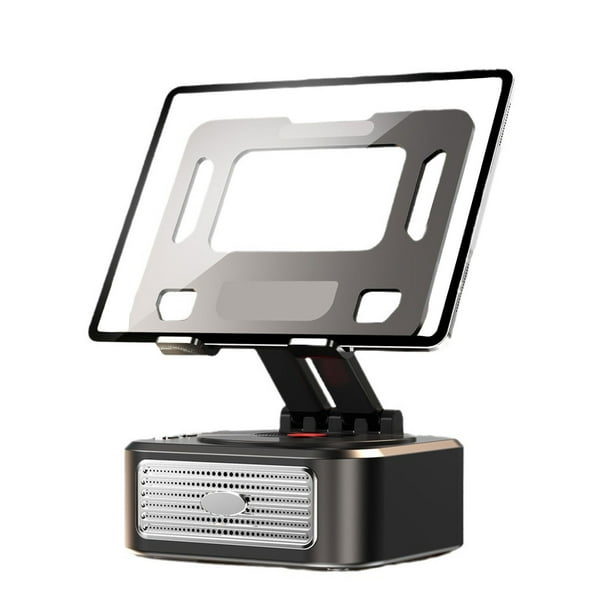 Methold Soporte giratorio inalámbrico para tableta con Bluetooth, altavoz, compatibilidad con escritorio en casa, soporte de mano Teléfono y Comunicación